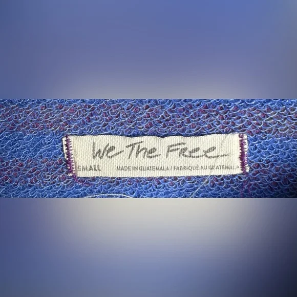 Free People We The Free Classic Striped Oversized Crewneck Blue Combo Size Small - Picture 4 of 10